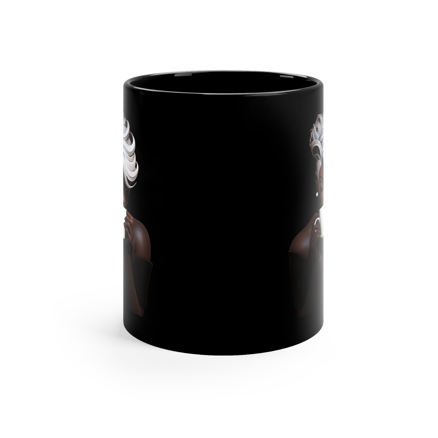 Lady Macchiato - 11oz Black Mug